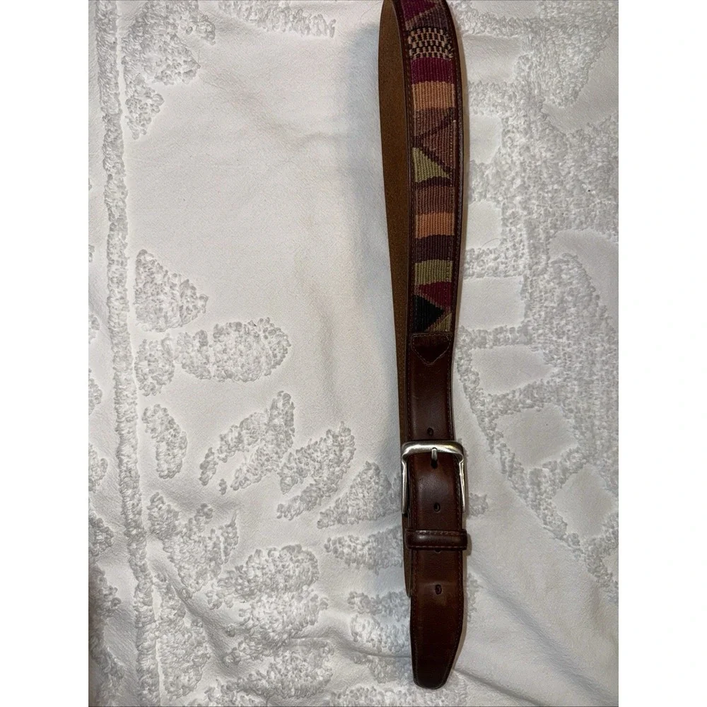 Men's Brighton Fabric/ Leather Laced Belt #30985 Size 36